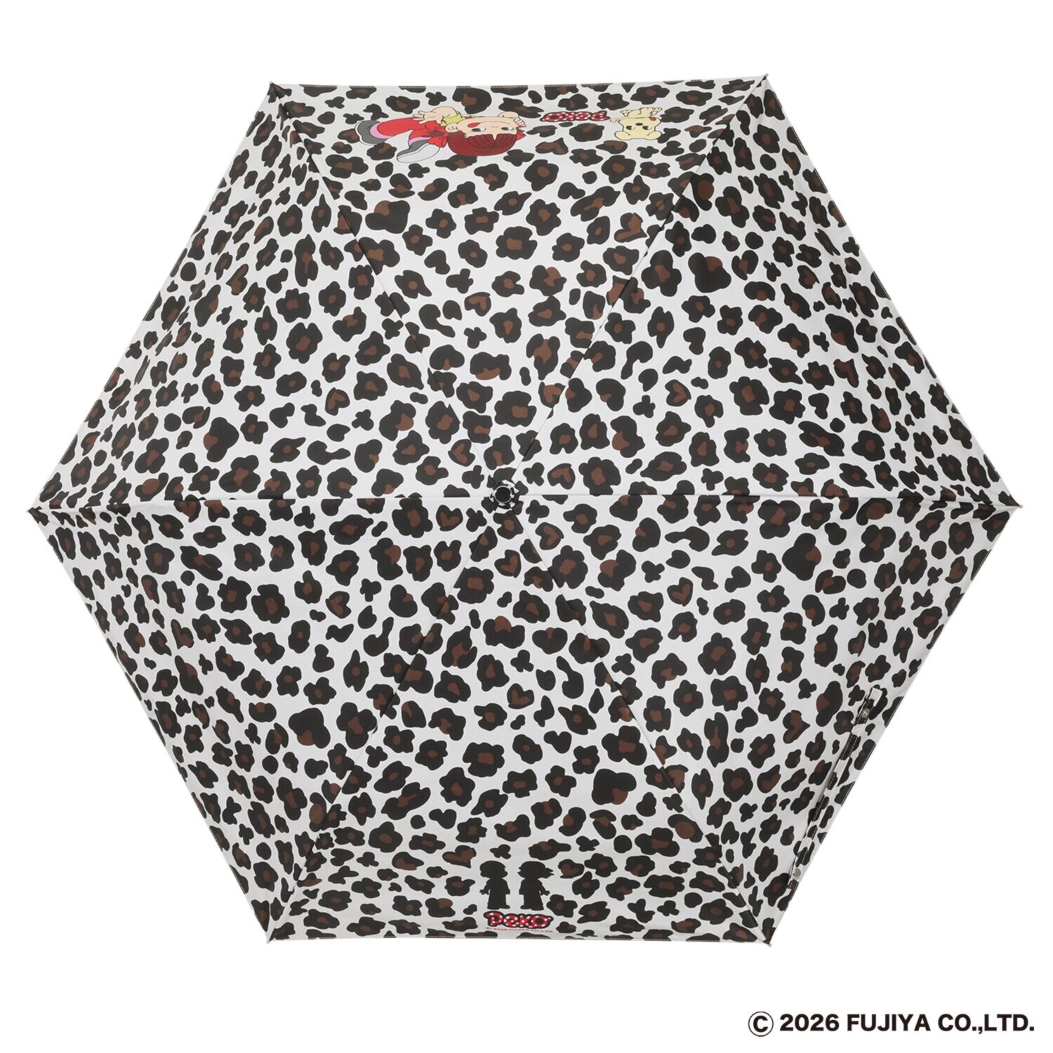 ペコちゃん 簡単開閉 ＵＶカット 晴雨兼用折りたたみ日傘 収納バッグ付