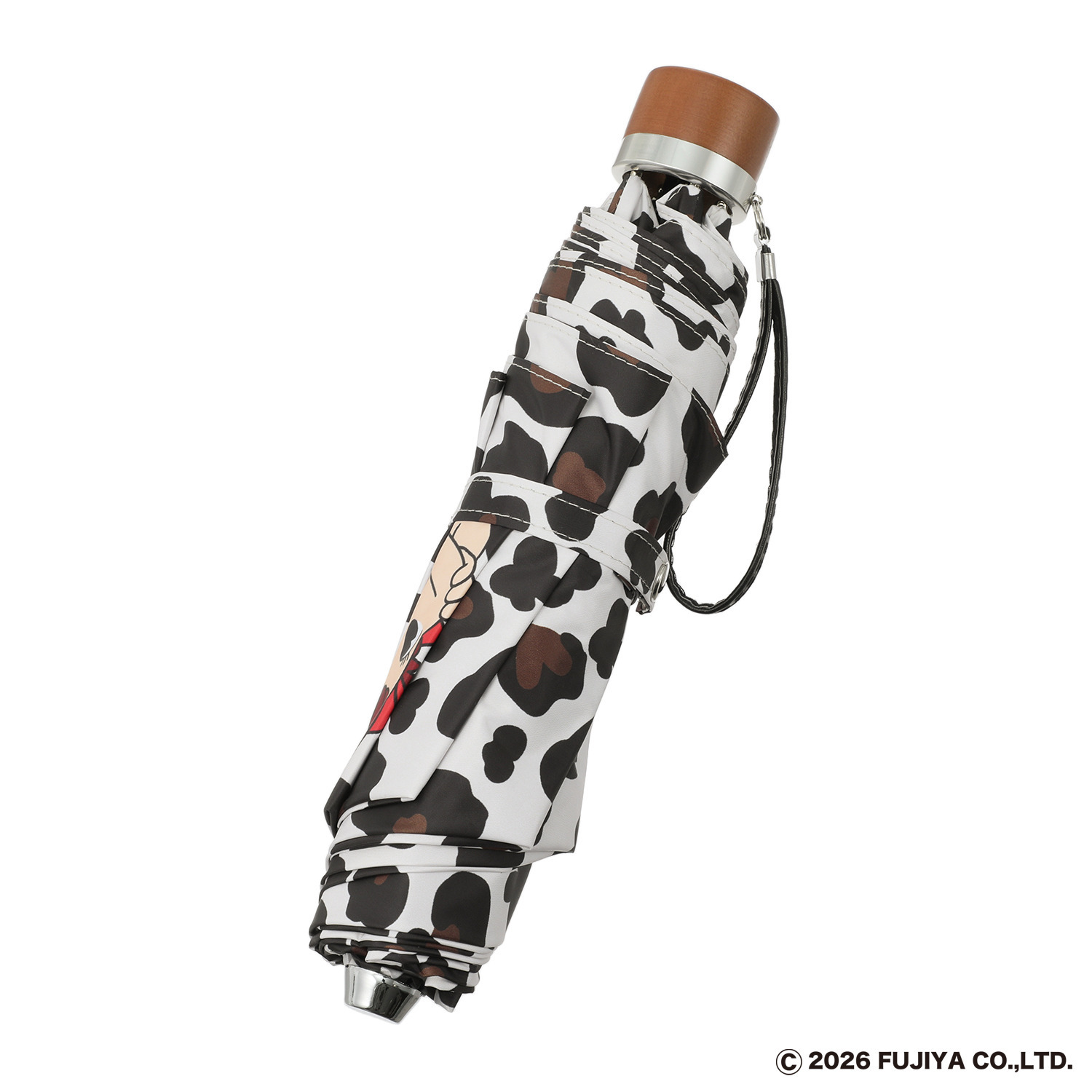 ペコちゃん 簡単開閉 ＵＶカット 晴雨兼用折りたたみ日傘 収納バッグ付