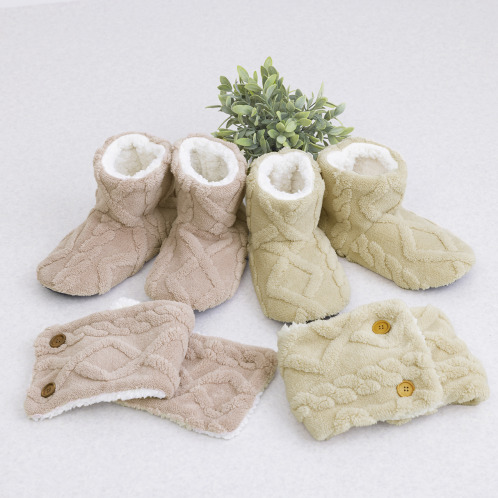 かわいい雑貨屋さん グロリア 足首まで ふわふわあったか！ カットボアブーツスリッパ