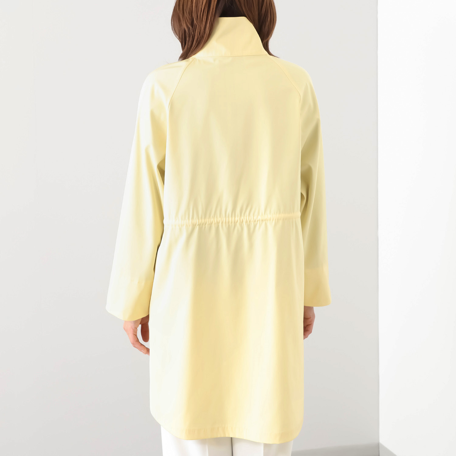 メリオン 春にうれしい機能素材使用 ハイネック Ａラインシルエット スプリングコート