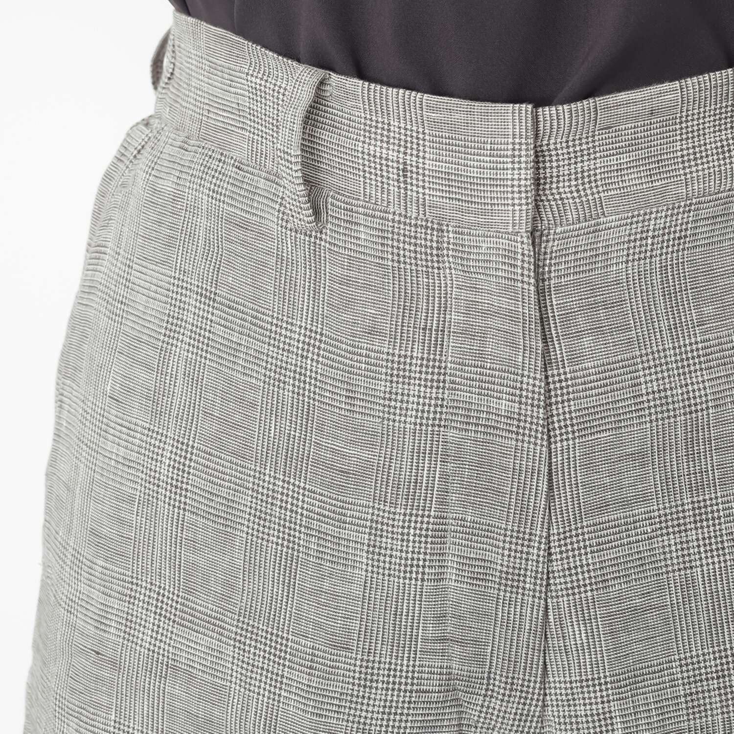 メリオン フランス・ ノルマンディー産 プラチナプレミアムリネン 立体シルエット ワイドパンツ