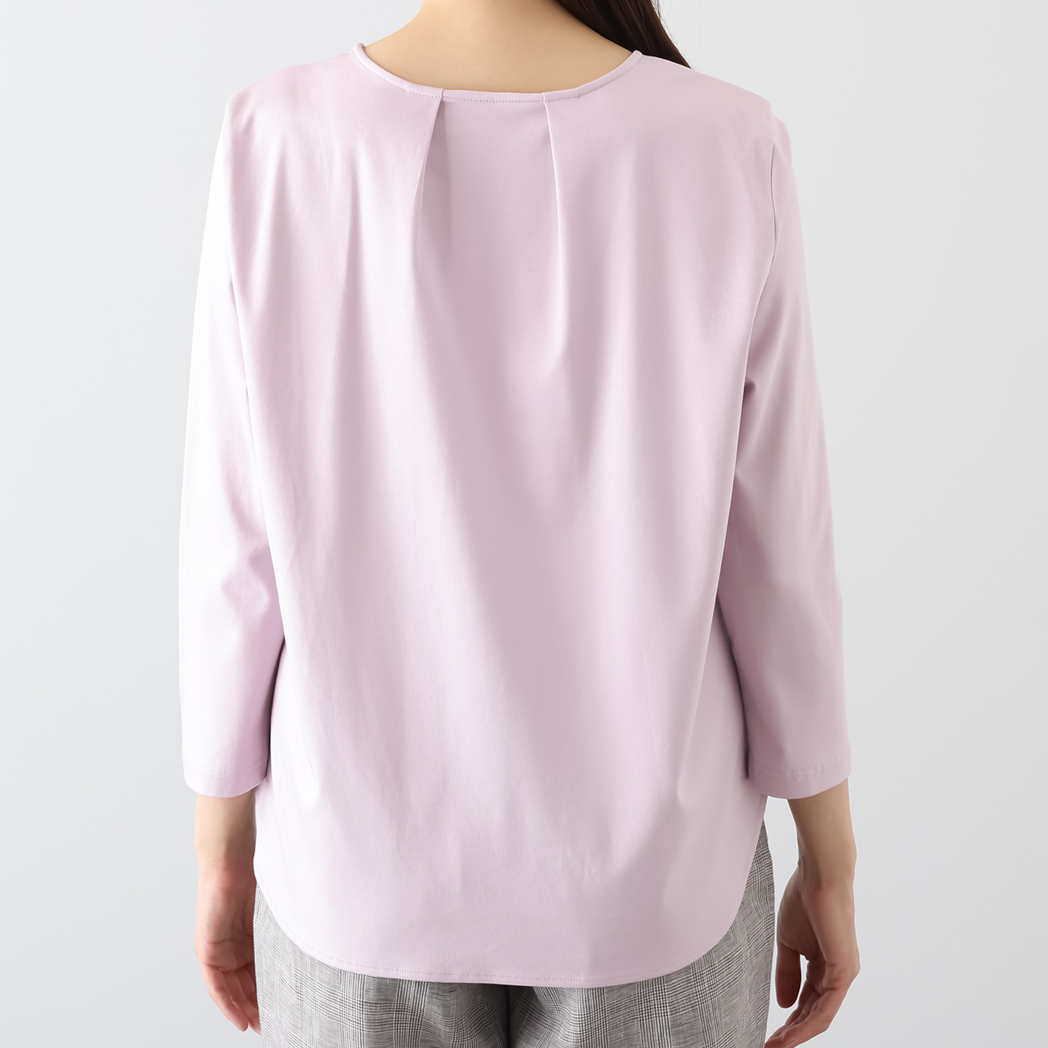 メリオン スーピマコットン１００％ なめらかで至福の着心地 切替デザインプルオーバー