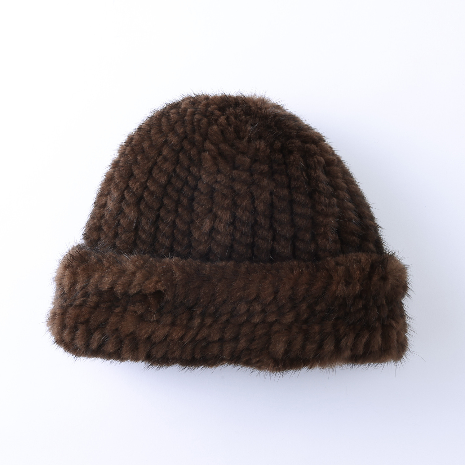 ミンクヤーン ニット帽子