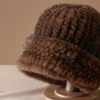 ミンクヤーン ニット帽子