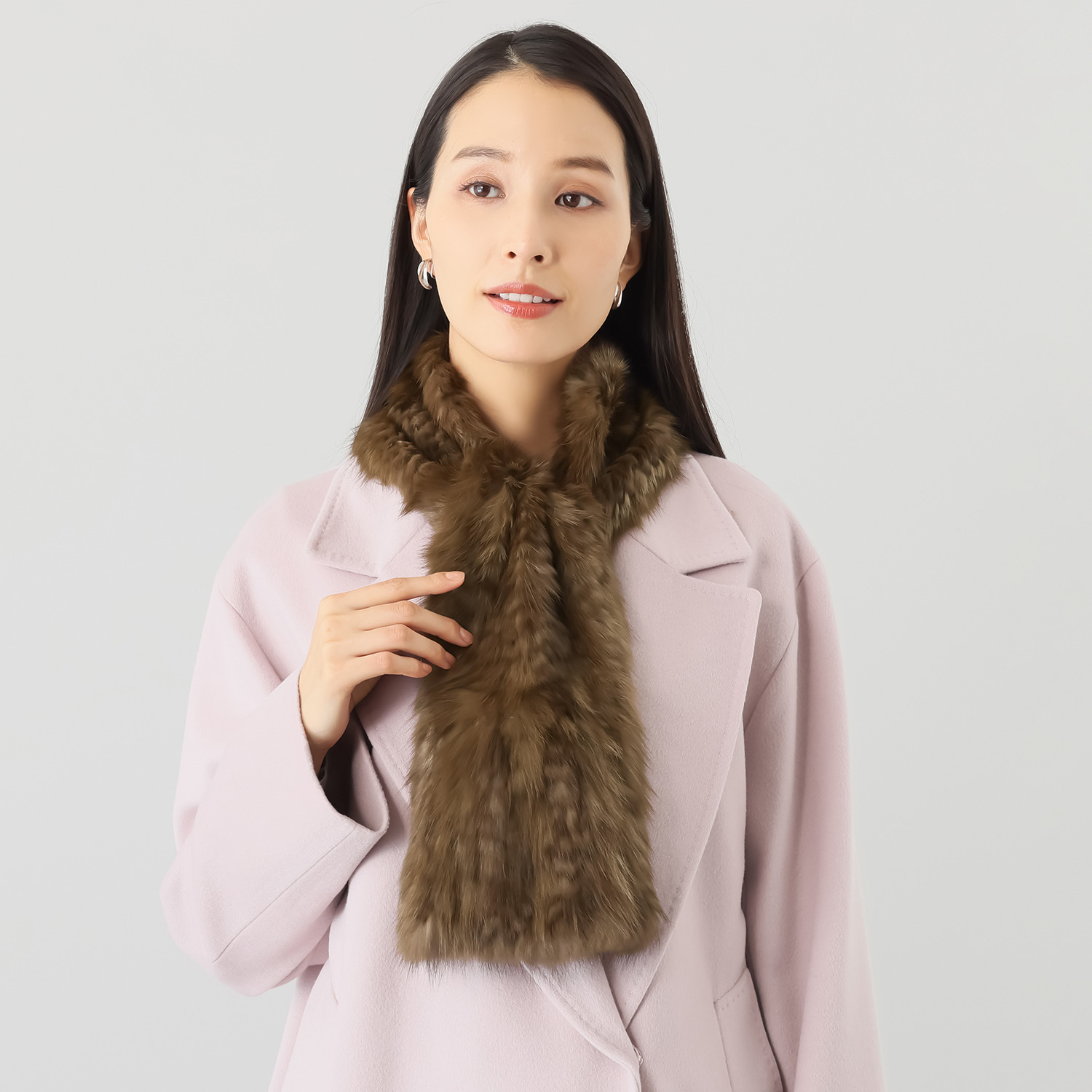 ロシアンセーブル ヤーンマフラー