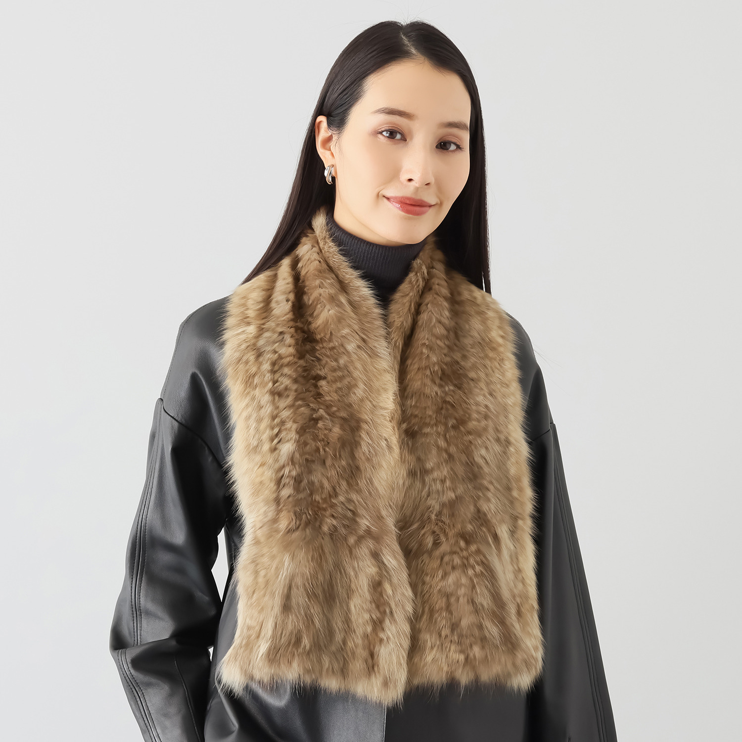 ロシアンセーブル ヤーンマフラー