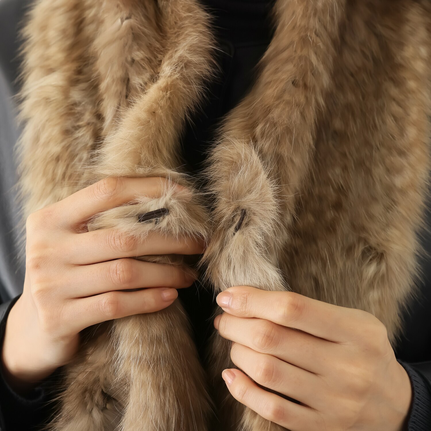 ロシアンセーブル ヤーンマフラー