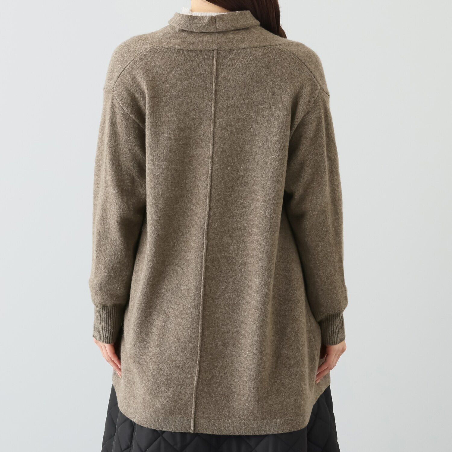 ネイチャーズ 無染色ヤク Ａライン カーディガン