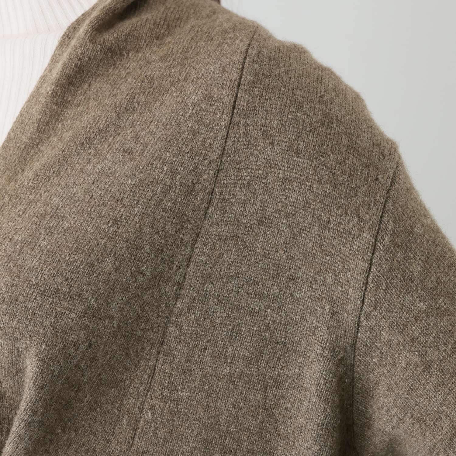 ネイチャーズ 無染色ヤク Ａライン カーディガン