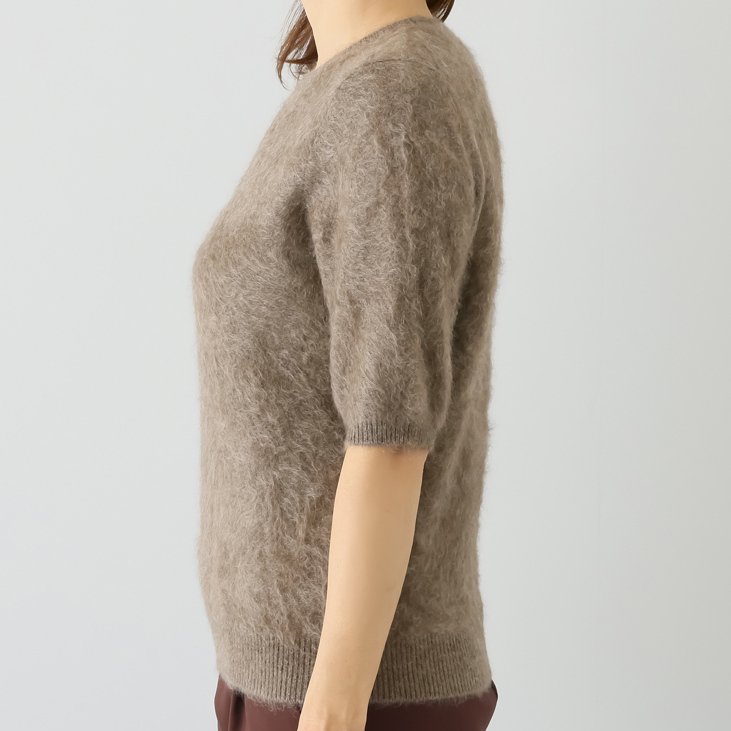 ネイチャーズ 無染色ヤク ファー加工 半袖プルオーバー