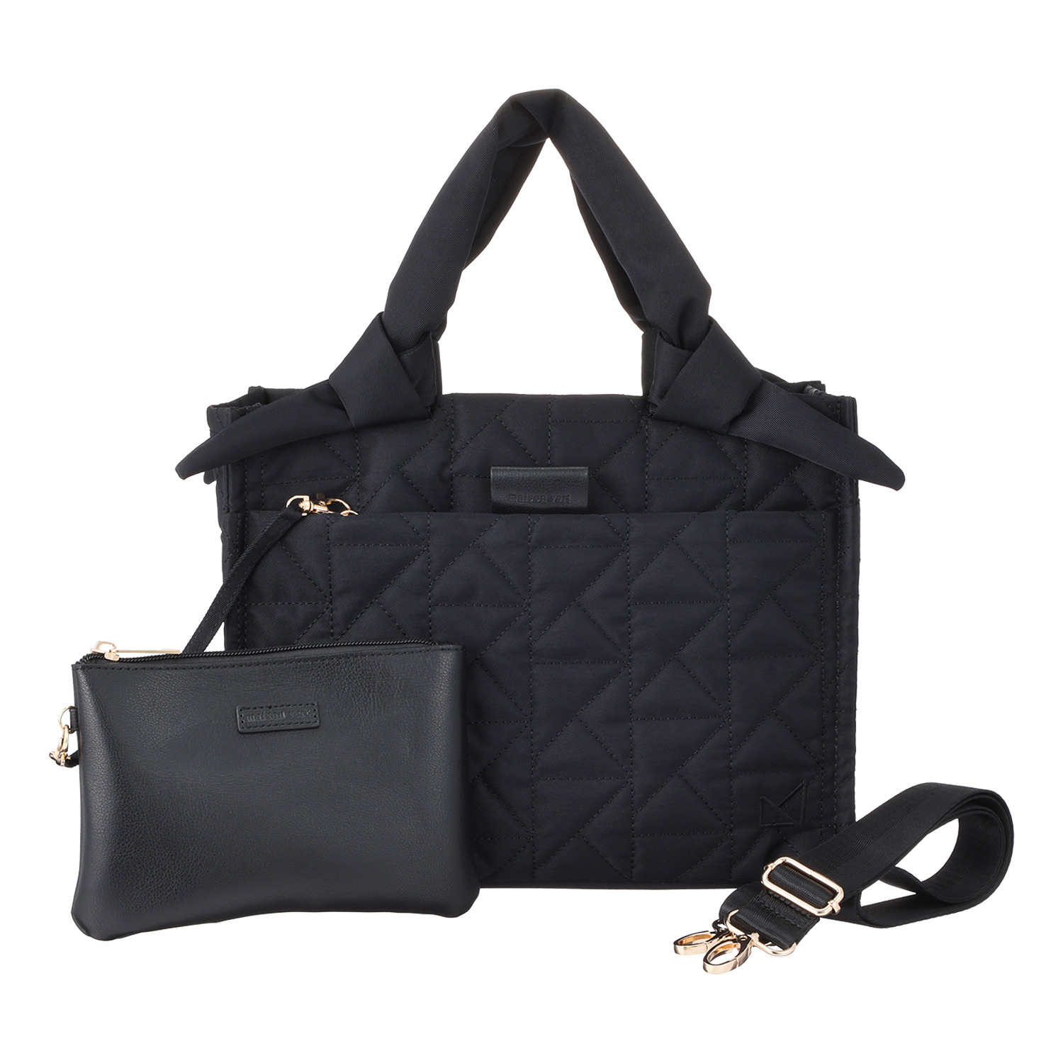 メゾンヴェール はっ水ナイロン リボンハンドル ＭＶキルティング ２ウェイトートバッグ ＜ポーチ付＞