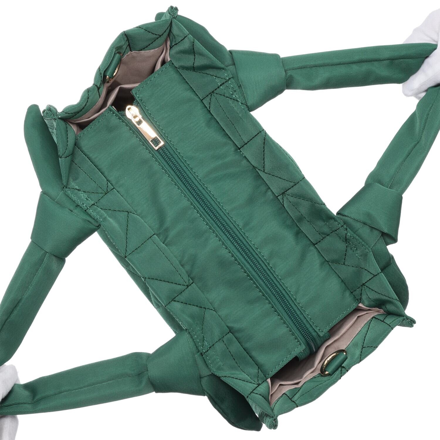 メゾンヴェール はっ水ナイロン リボンハンドル ＭＶキルティング ２ウェイトートバッグ ＜ポーチ付＞