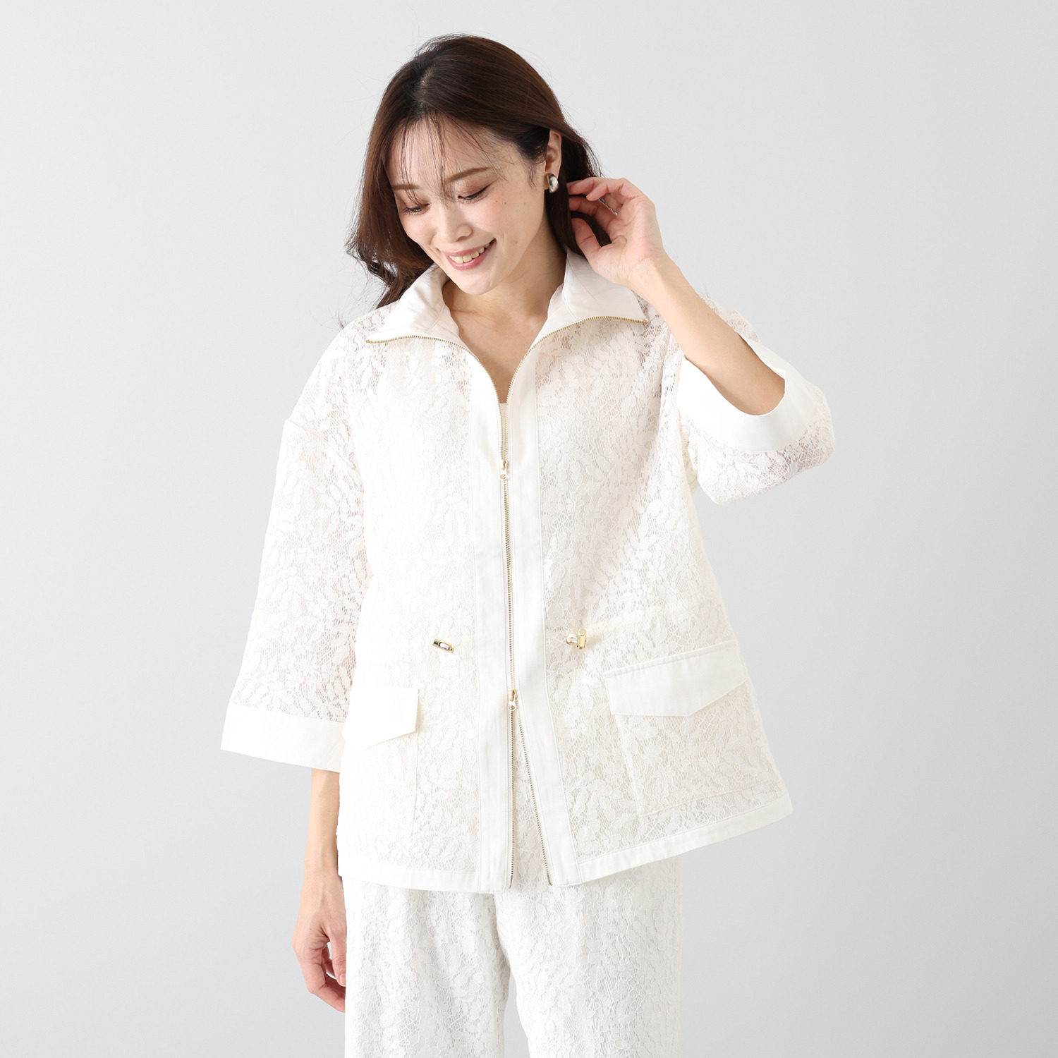 ベラデッソグラツィア ボタニカル柄レース ジャケット