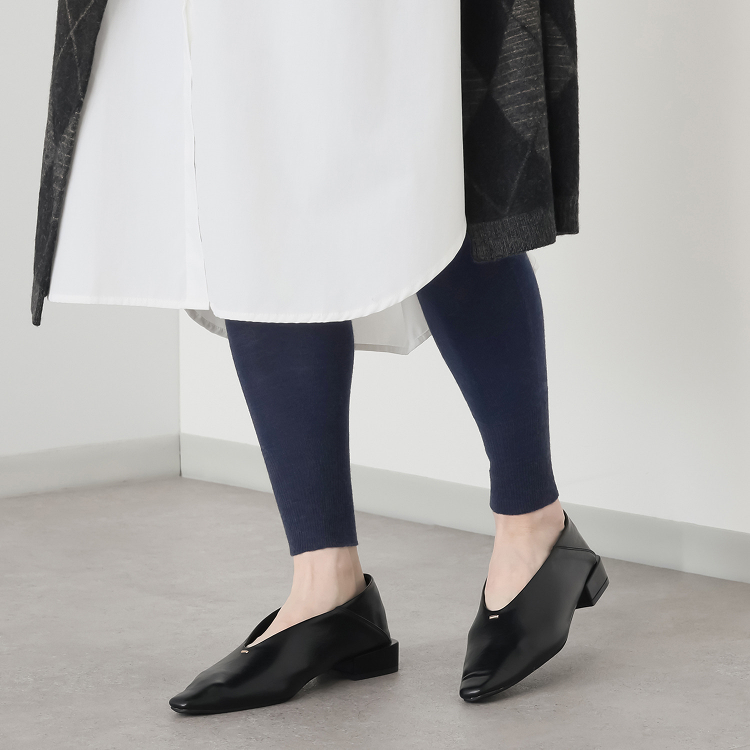 イイネス ウール混 ストレッチレギンス