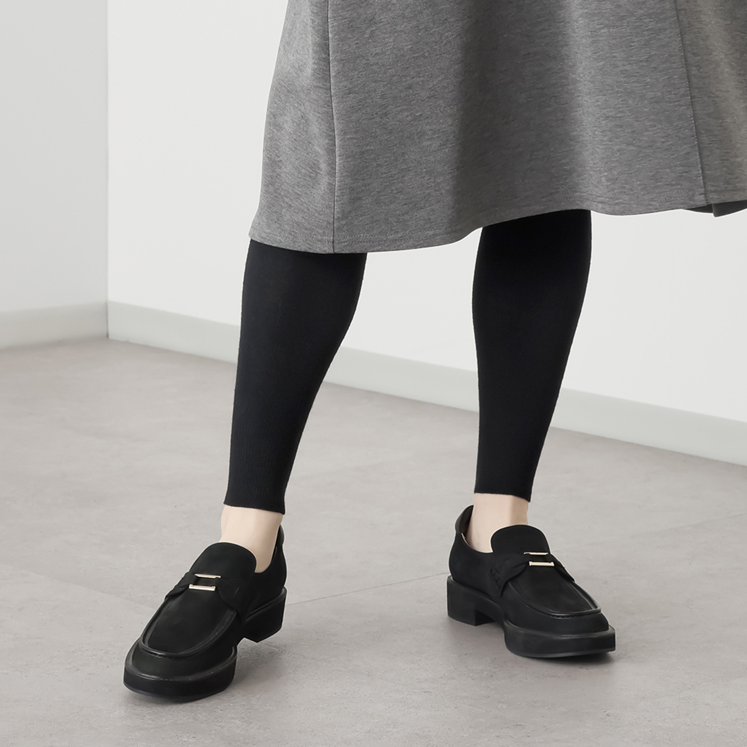 イイネス ウール混 ストレッチレギンス