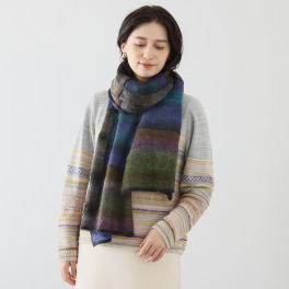 イイネス グラデーション モヘヤ混ストール