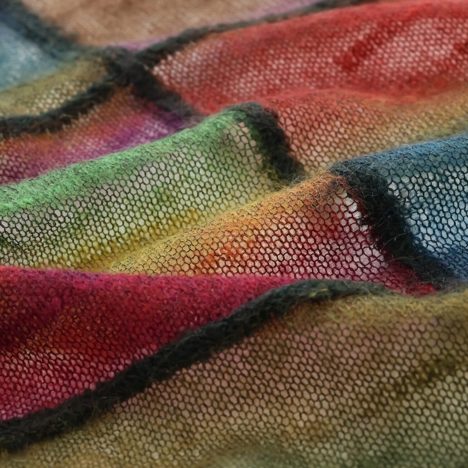 イイネス グラデーション モヘヤ混ストール