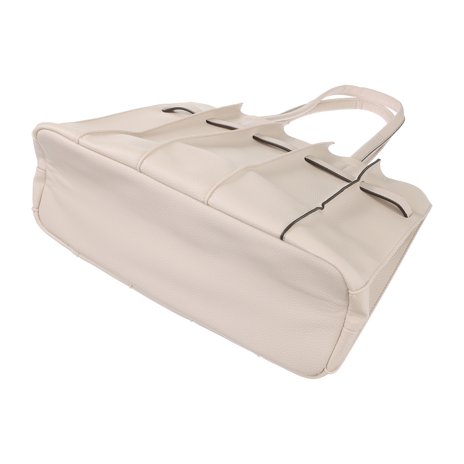 グッシオイタリー 軽量プリーツデザイン ベルトモティーフ トートバッグ