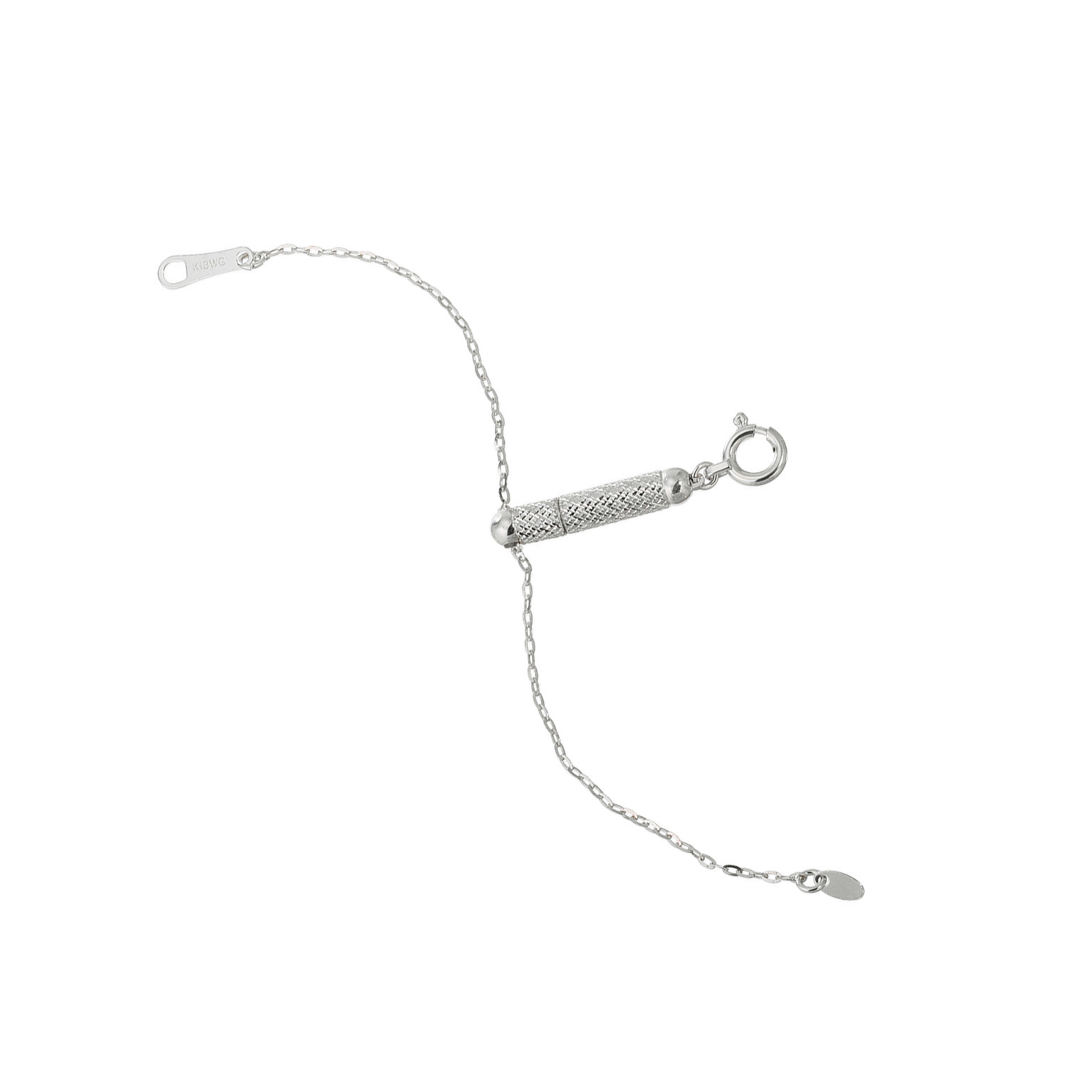 オーサムジュエリー １８Ｋホワイトゴールド スライドアジャスター付 マグネットクラスプ