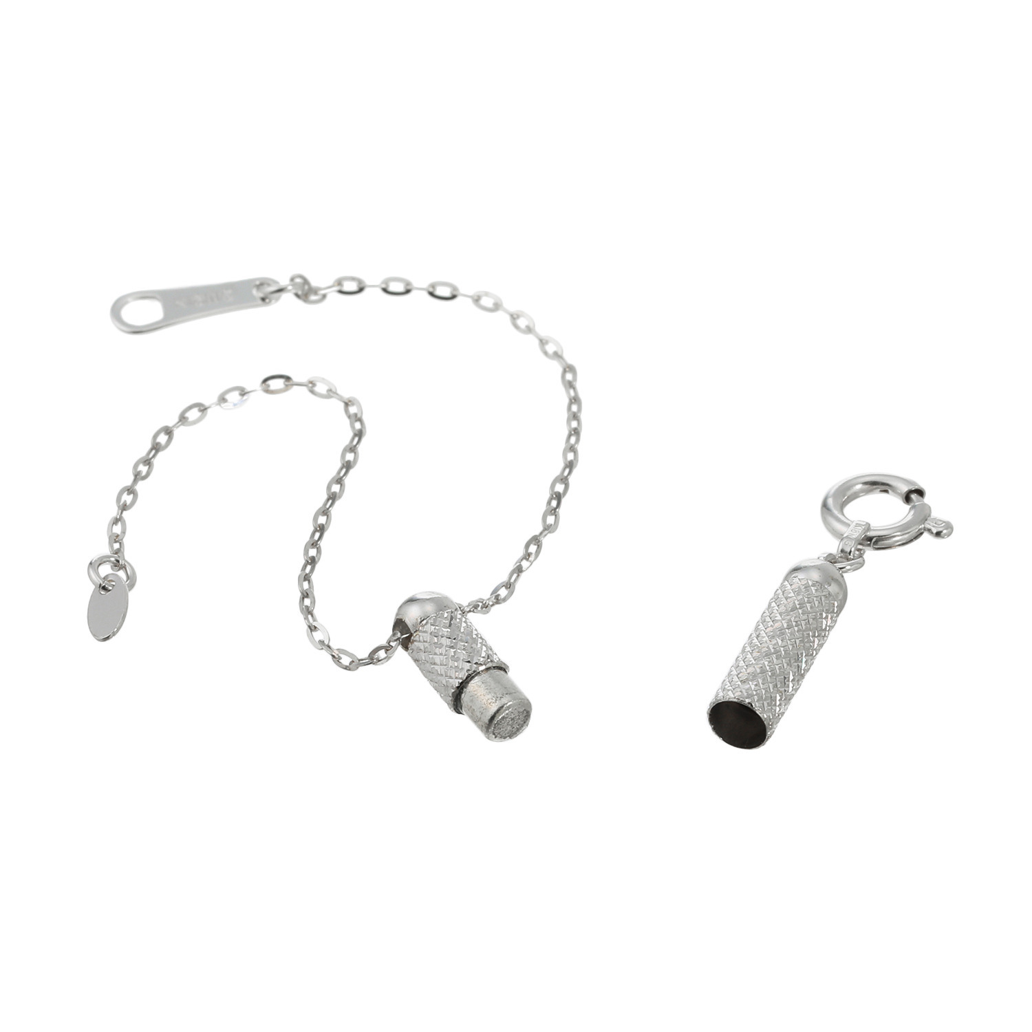 オーサムジュエリー １８Ｋホワイトゴールド スライドアジャスター付 マグネットクラスプ