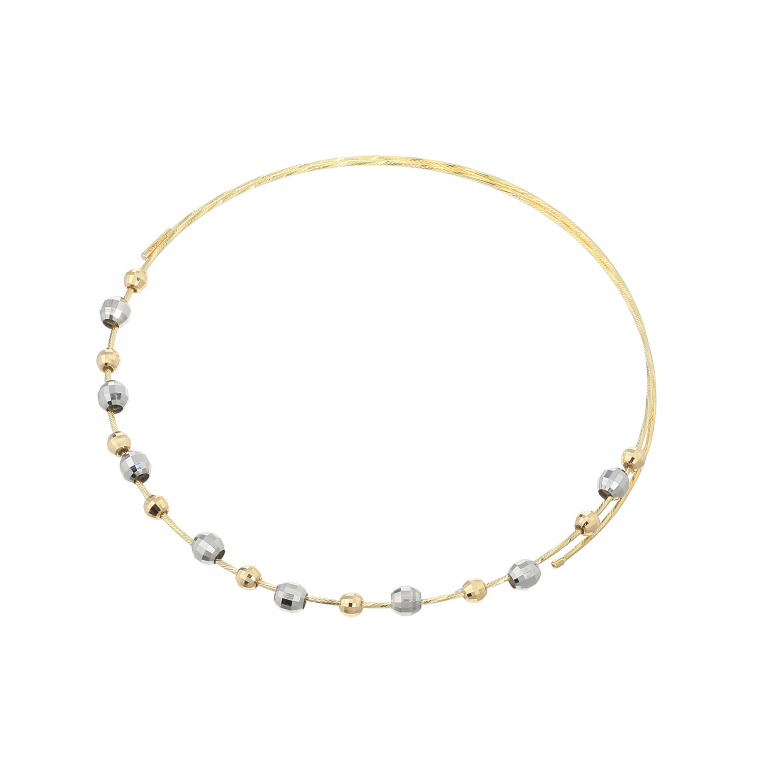 オーサムジュエリー １８Ｋ＆プラチナ９５０ スターライトボール バングル