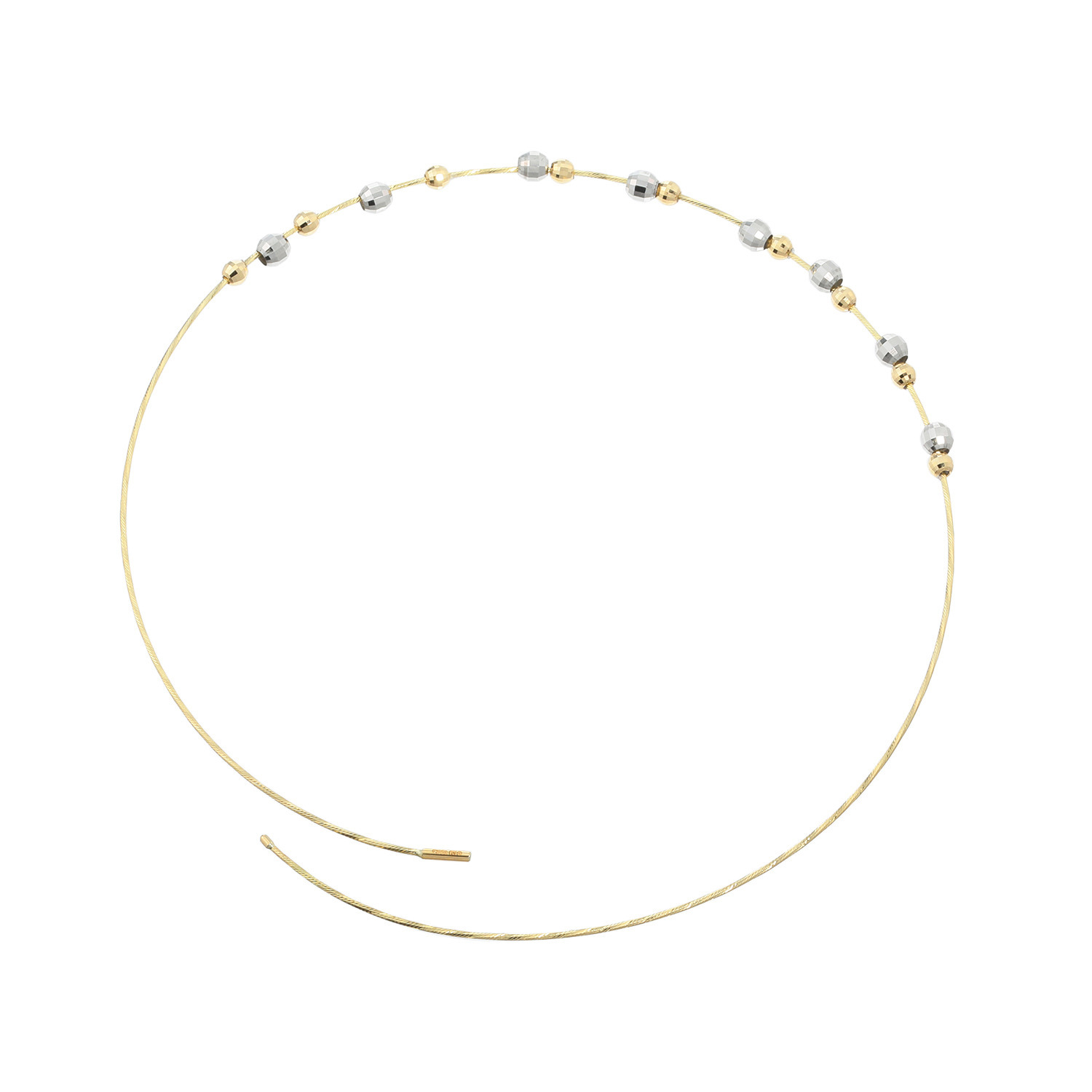 オーサムジュエリー １８Ｋ＆プラチナ９５０ スターライトボール バングル