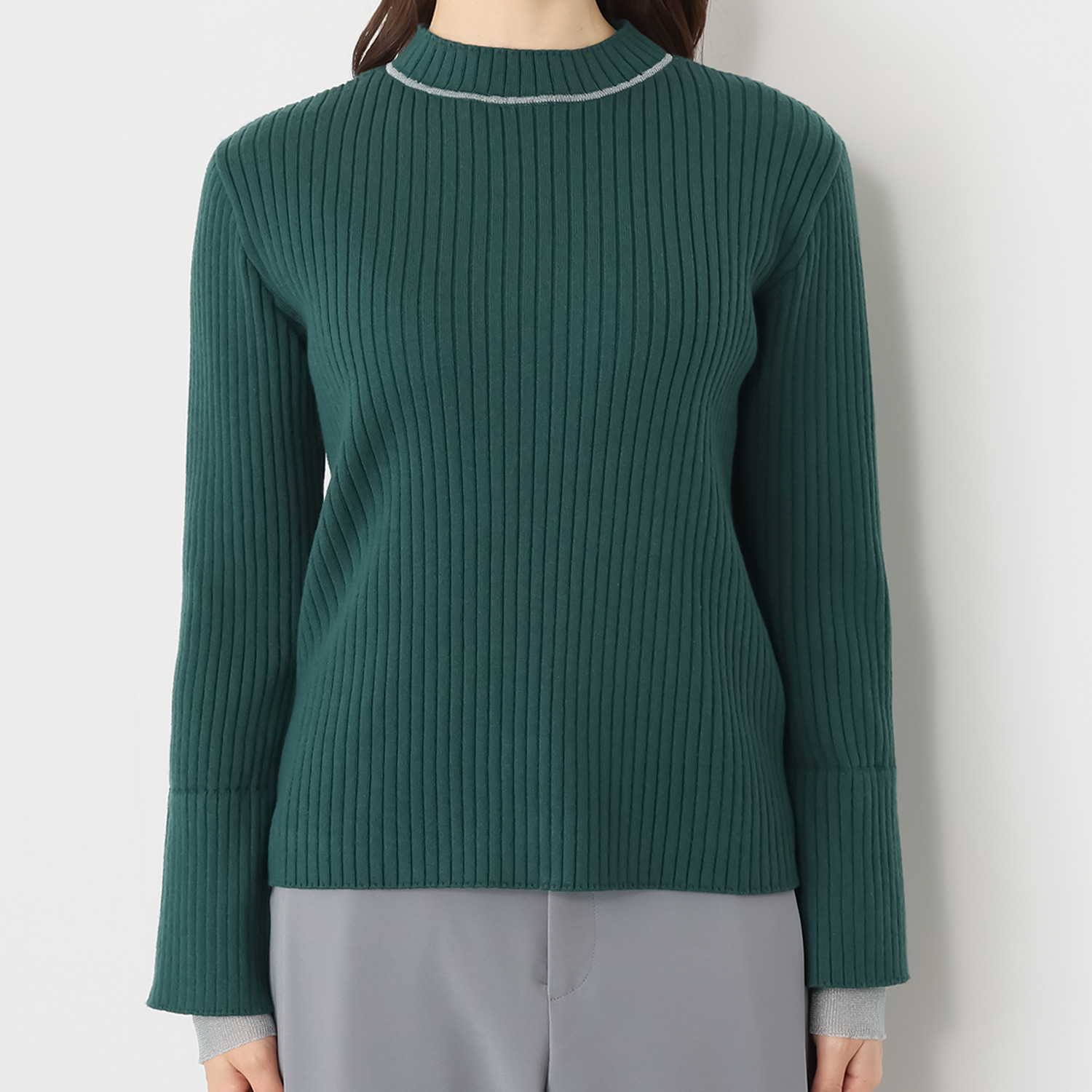 コモエリークローゼット カラーブロック ニットプルオーバー