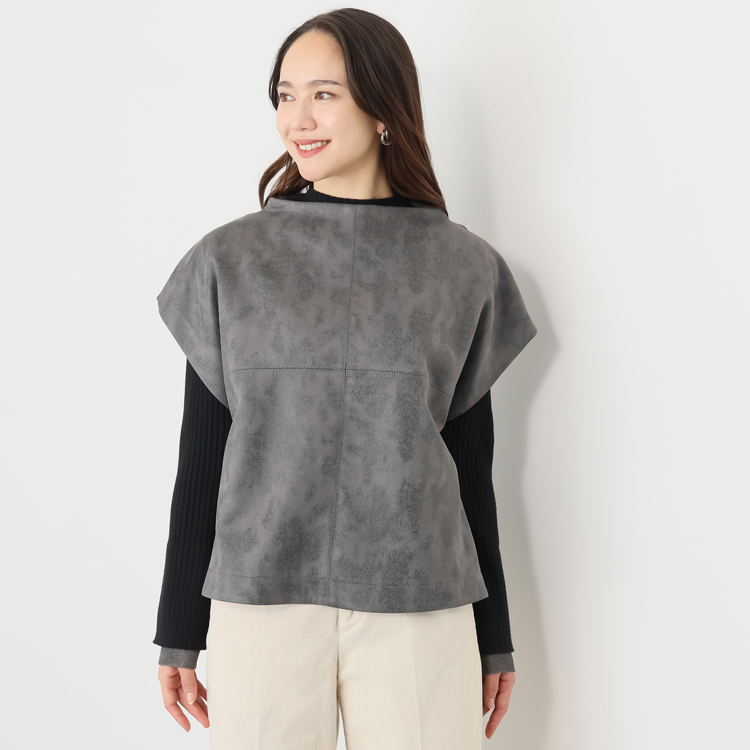 コモエリークローゼット スクエア レイヤートップス