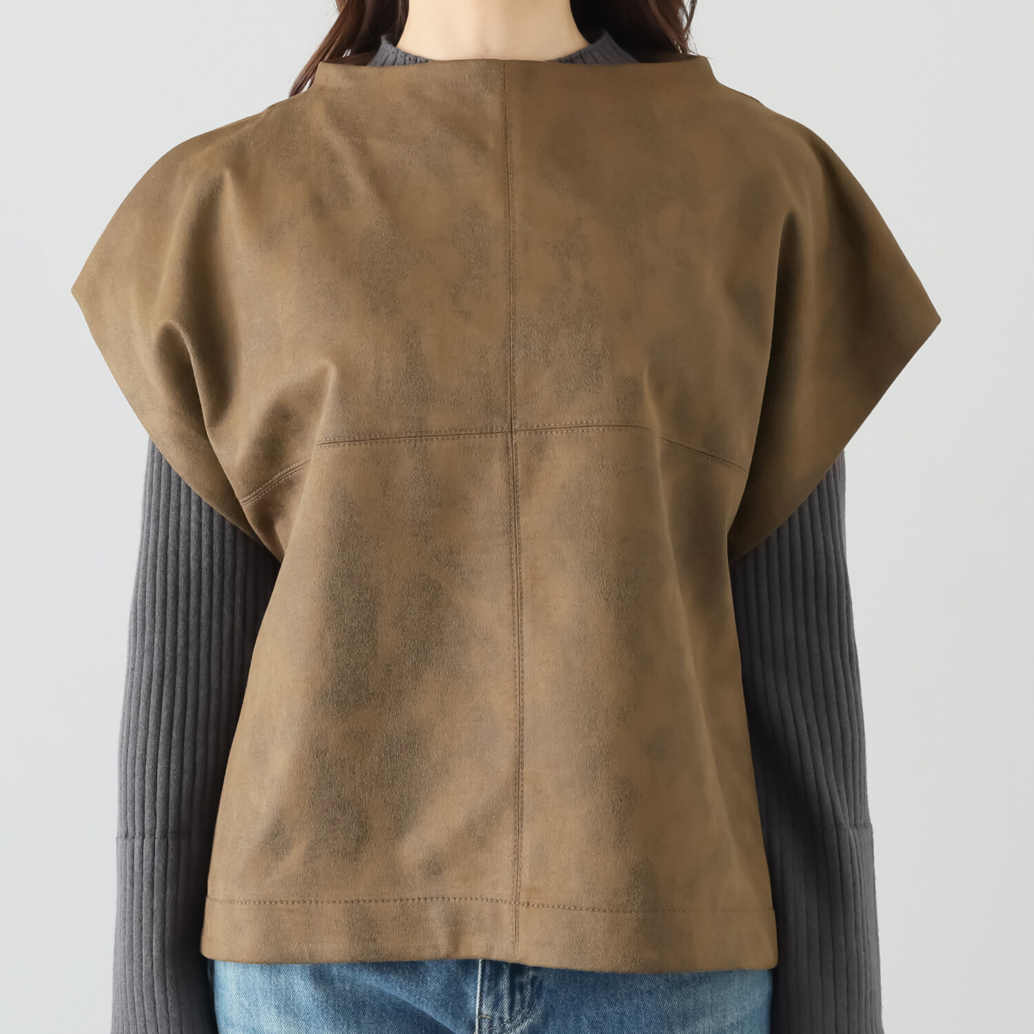 コモエリークローゼット スクエア レイヤートップス