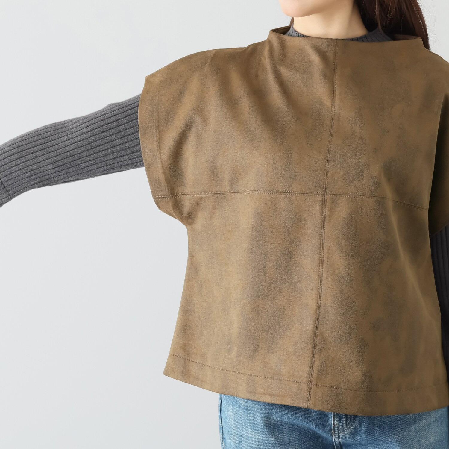 コモエリークローゼット スクエア レイヤートップス