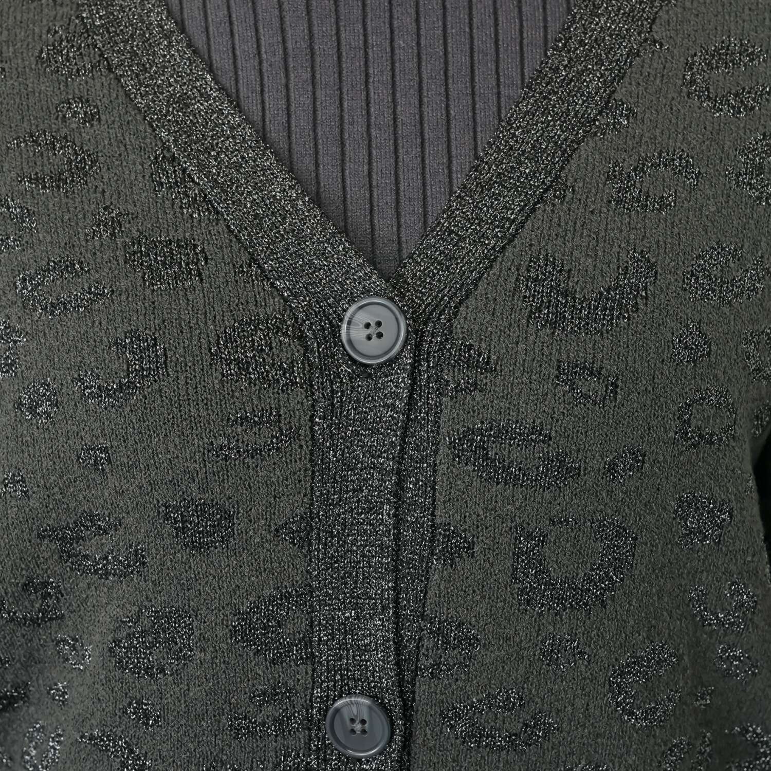 コモエリークローゼット ラメジャガード ニットカーディガン