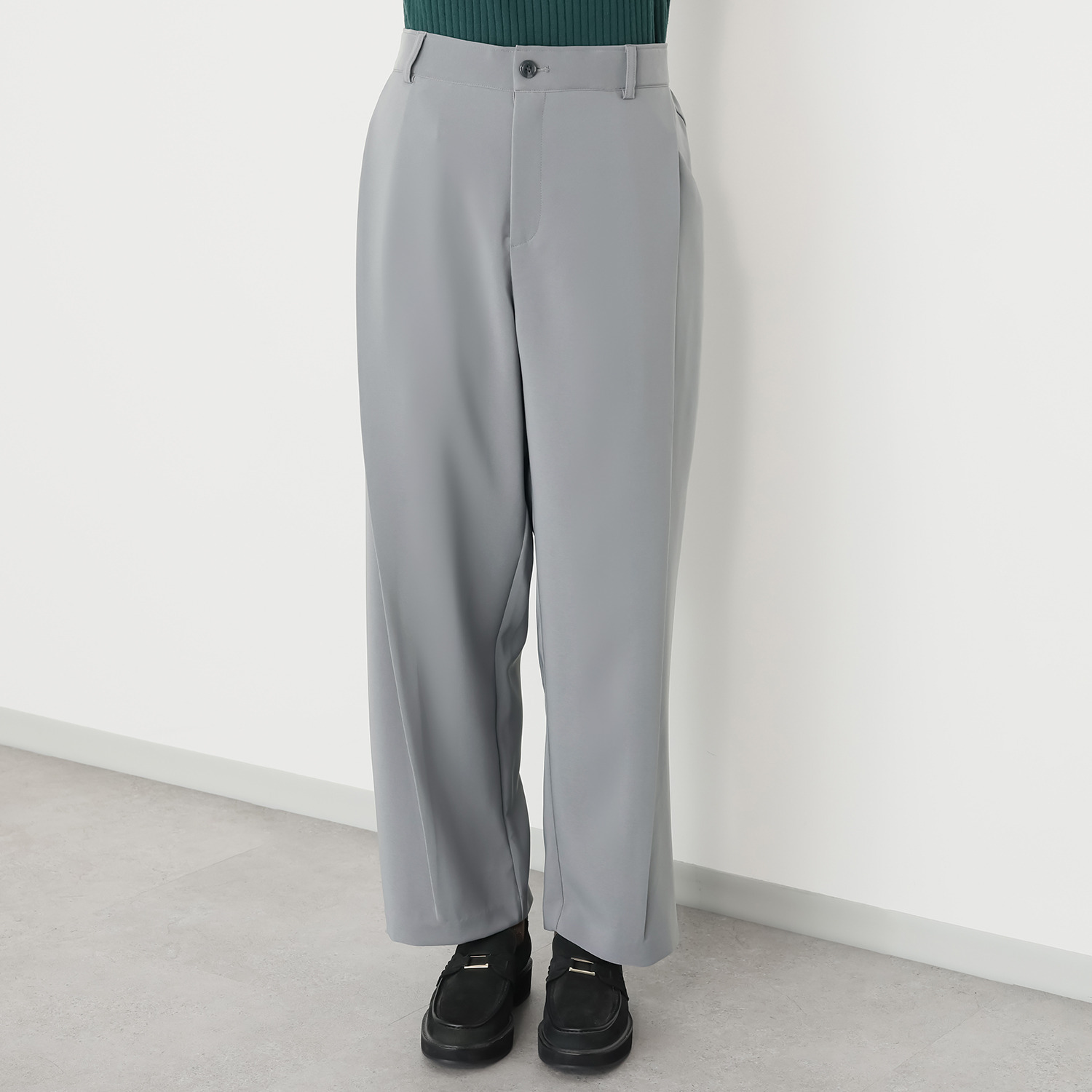 コモエリークローゼット ダイアゴナル タックパンツ