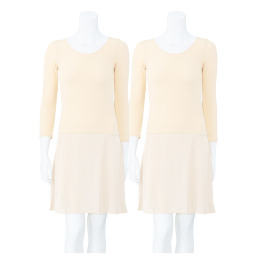 リラキュート あったか ２ウェイ ワンピースペチコート 同色２枚セット
