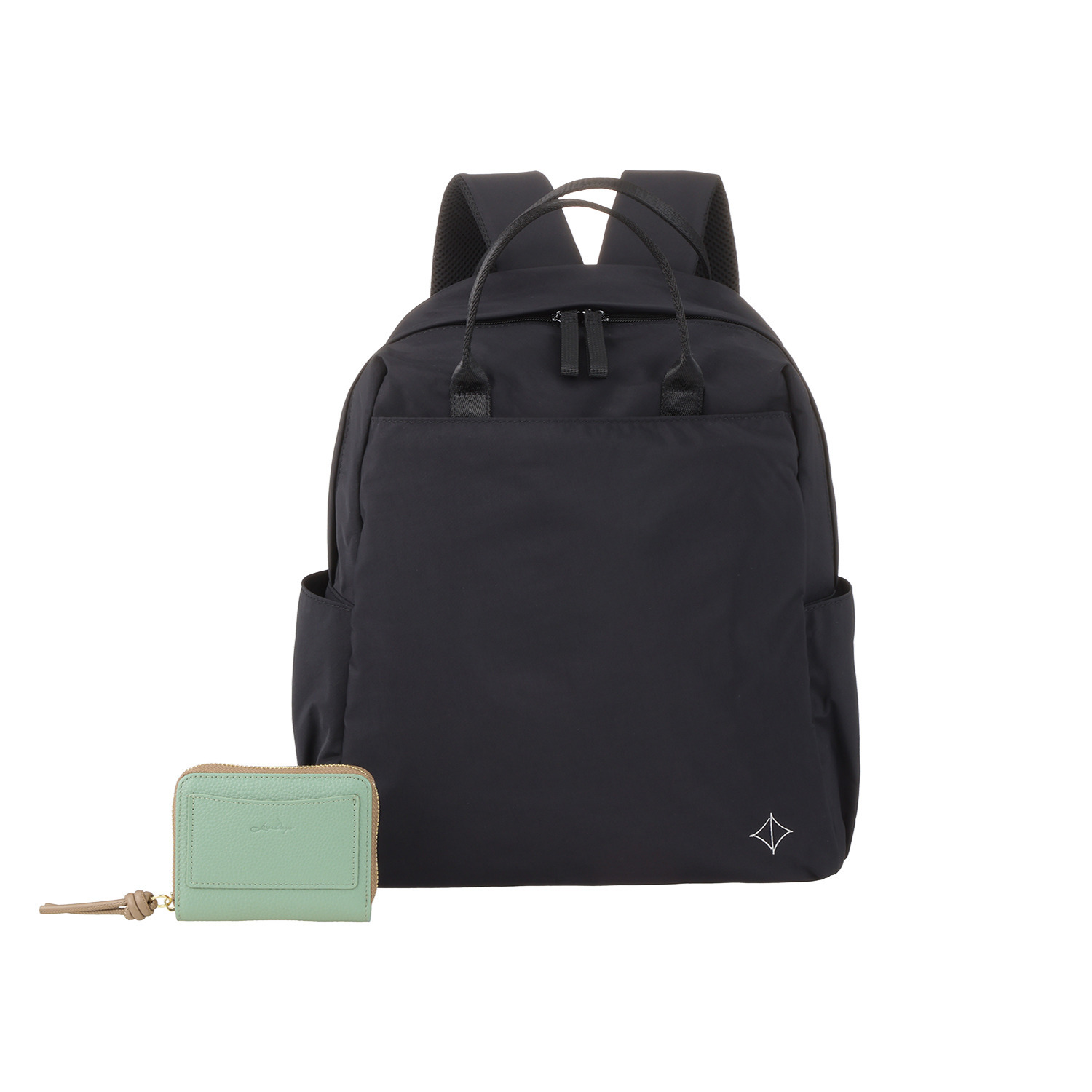 リズデイズ はっ水 Ａ４サイズ対応 リュック＆牛革ミニ財布