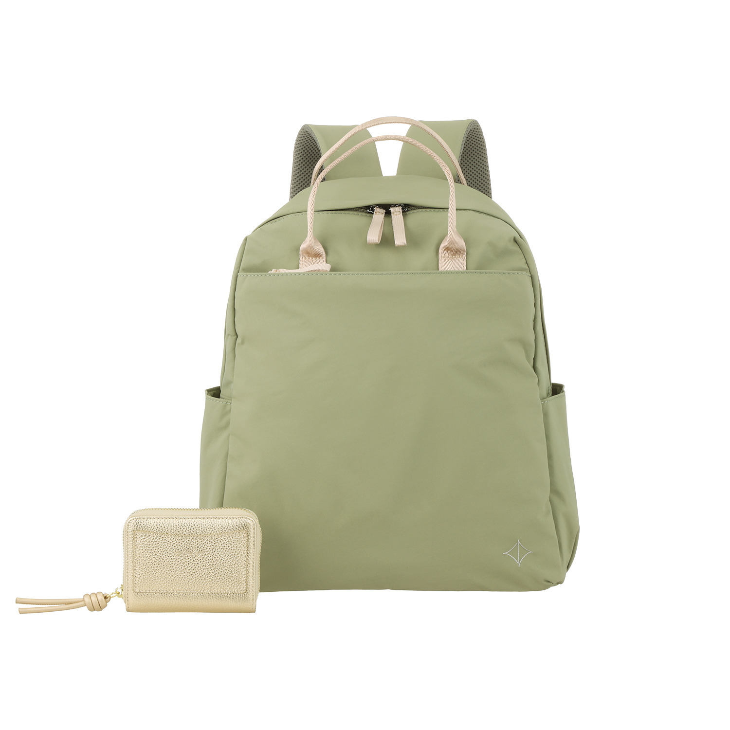 リズデイズ はっ水 Ａ４サイズ対応 リュック＆牛革ミニ財布