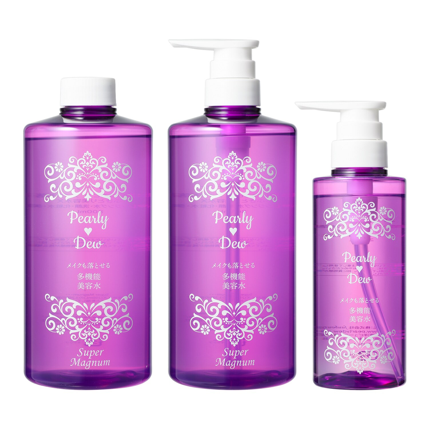パーリーデュー Ｗ洗顔・洗い流し不要 スキンケアもこれ１本！ 新潤いつるピカ メイクも落とせる 多機能ふきとり クレンジング美容水 ７．４本分特別セット
