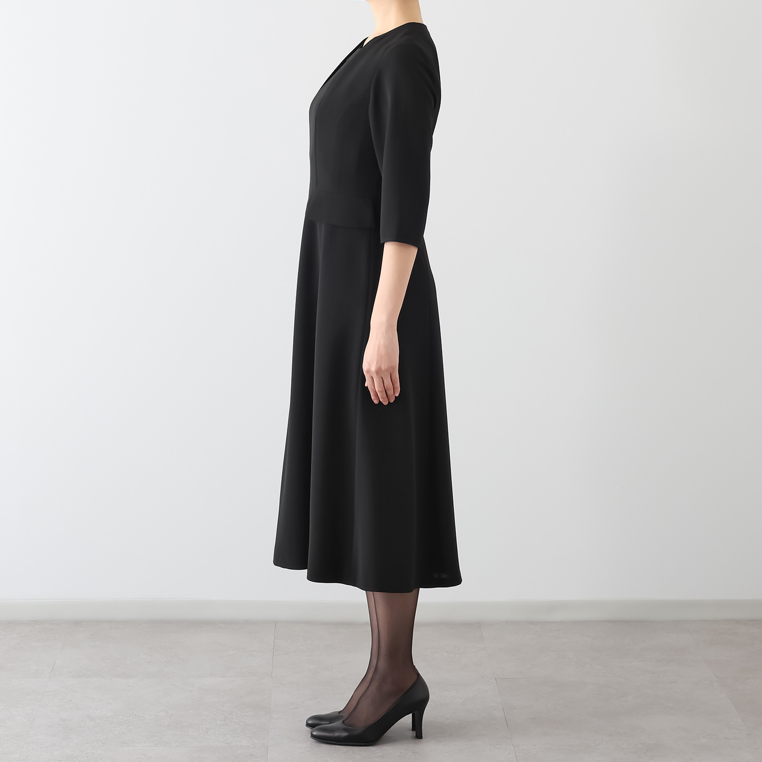 ニュイ ブラックフォーマル 洗濯機で洗える ロング丈アンサンブル 着丈：１１８〜１２０ｃｍ