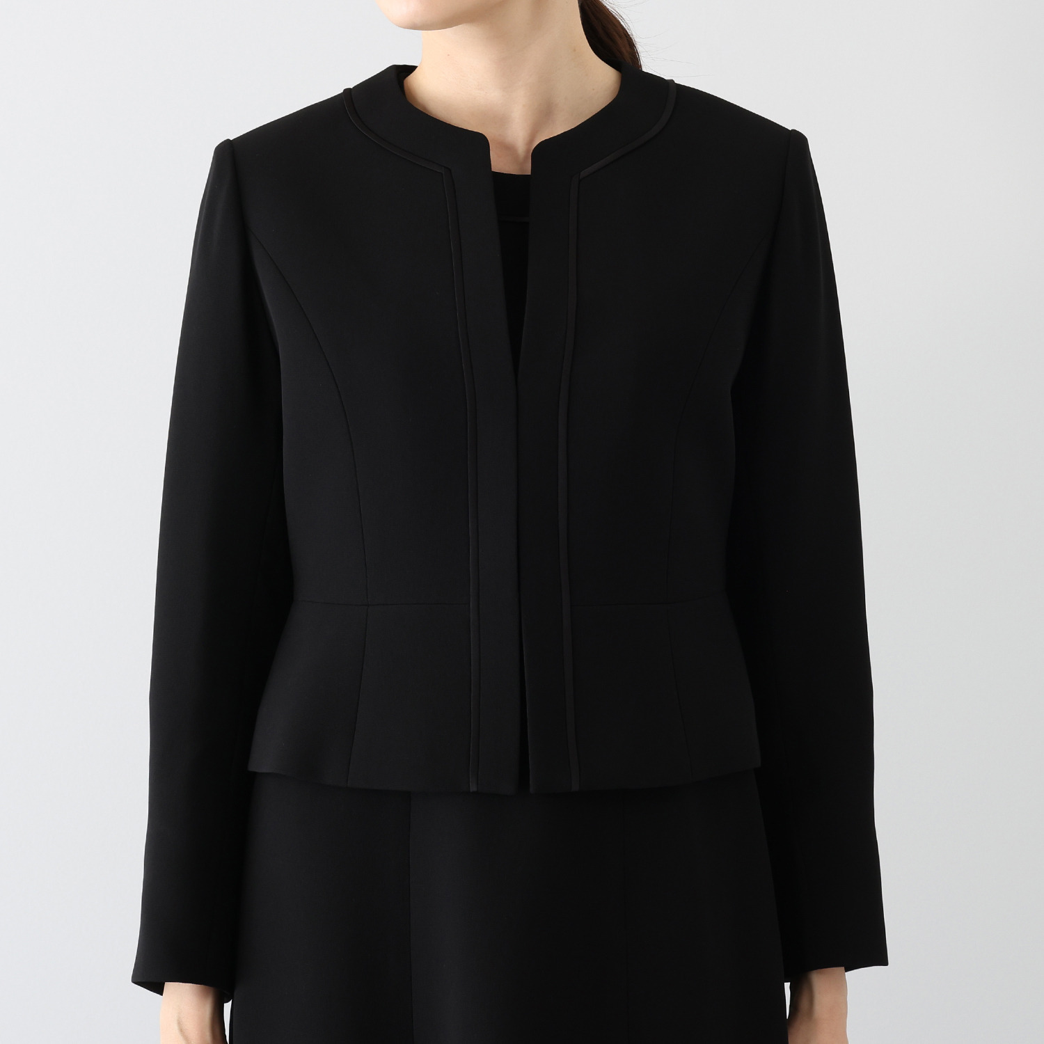 ニュイ ブラックフォーマル 洗濯機で洗える ロング丈アンサンブル 着丈：１１０〜１１２ｃｍ