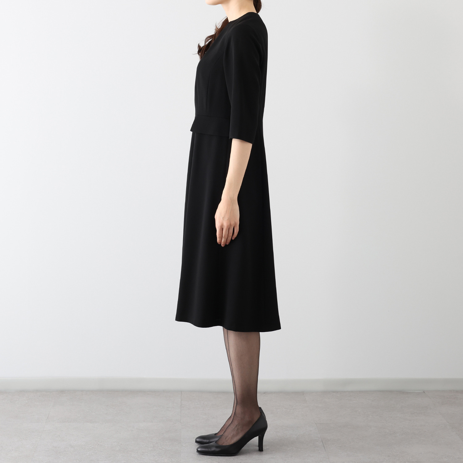 ニュイ ブラックフォーマル 洗濯機で洗える ロング丈アンサンブル 着丈：１１０〜１１２ｃｍ