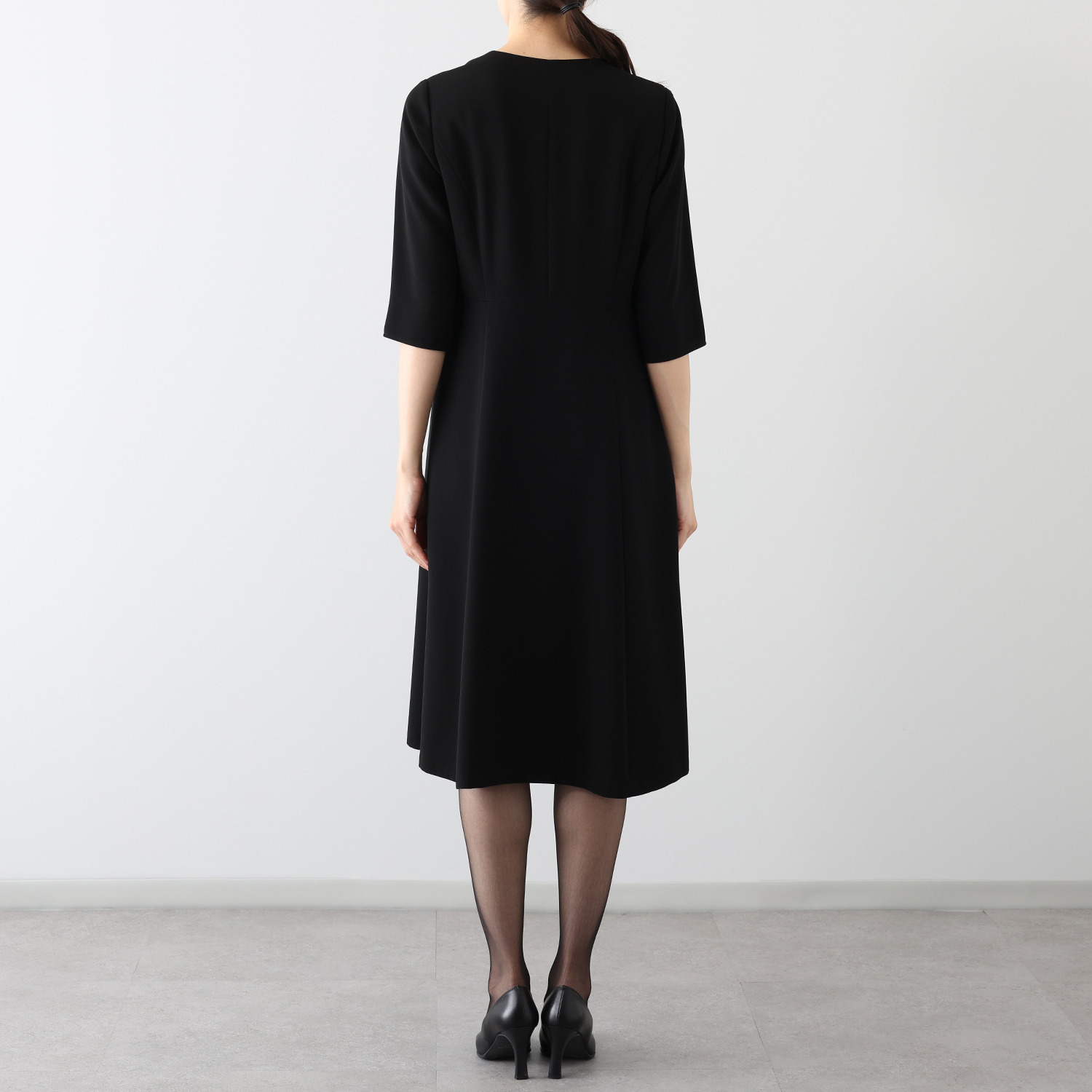 ニュイ ブラックフォーマル 洗濯機で洗える ロング丈アンサンブル 着丈：１１０〜１１２ｃｍ