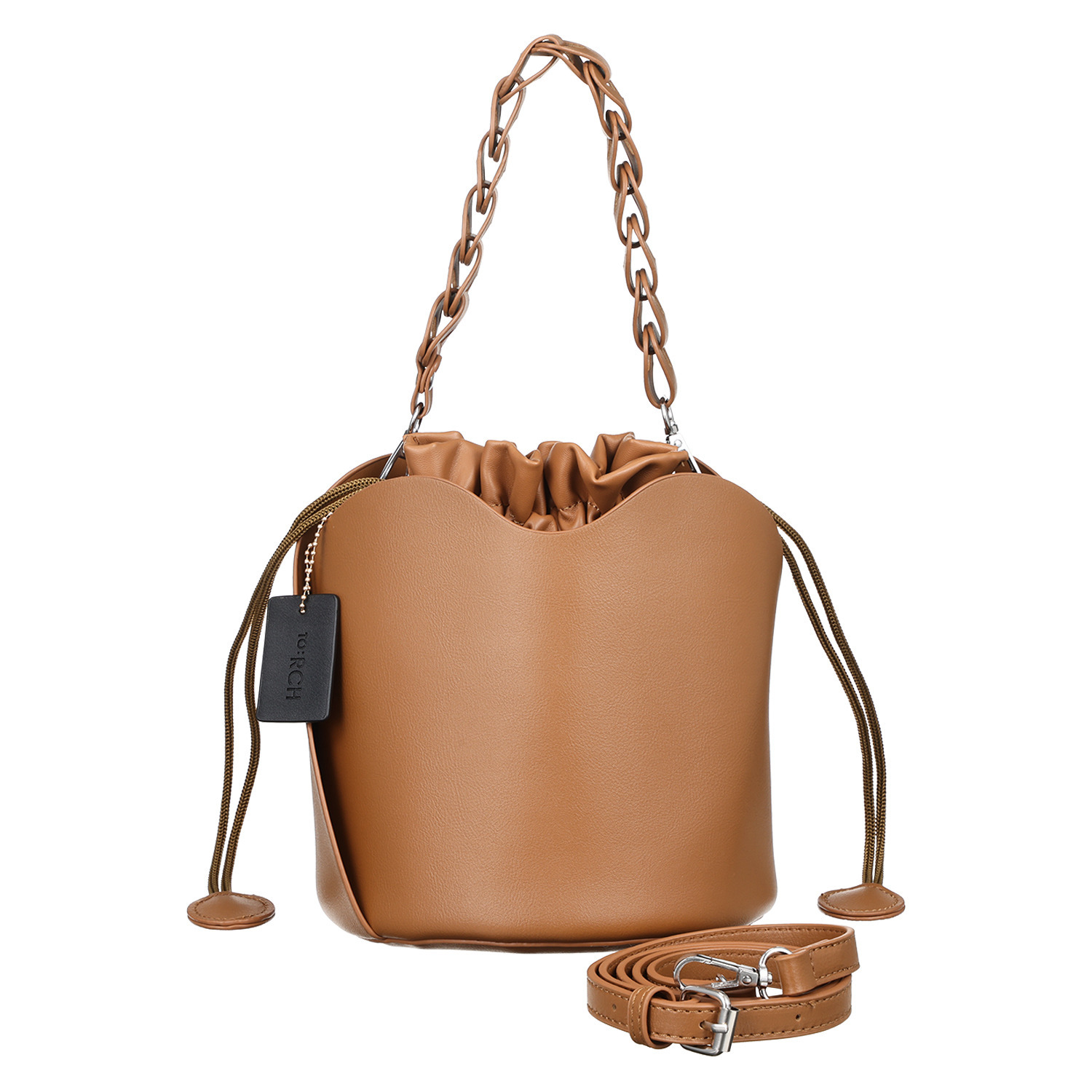 トーチ 編み込みハンドル ドローストリングバッグ