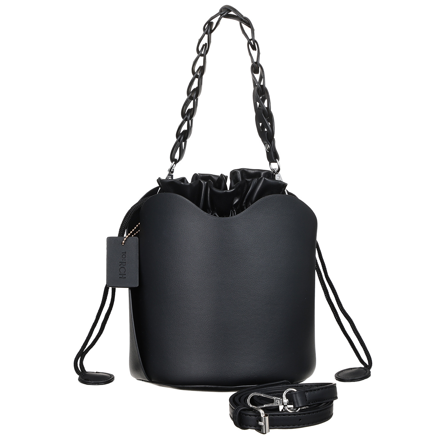 トーチ 編み込みハンドル ドローストリングバッグ