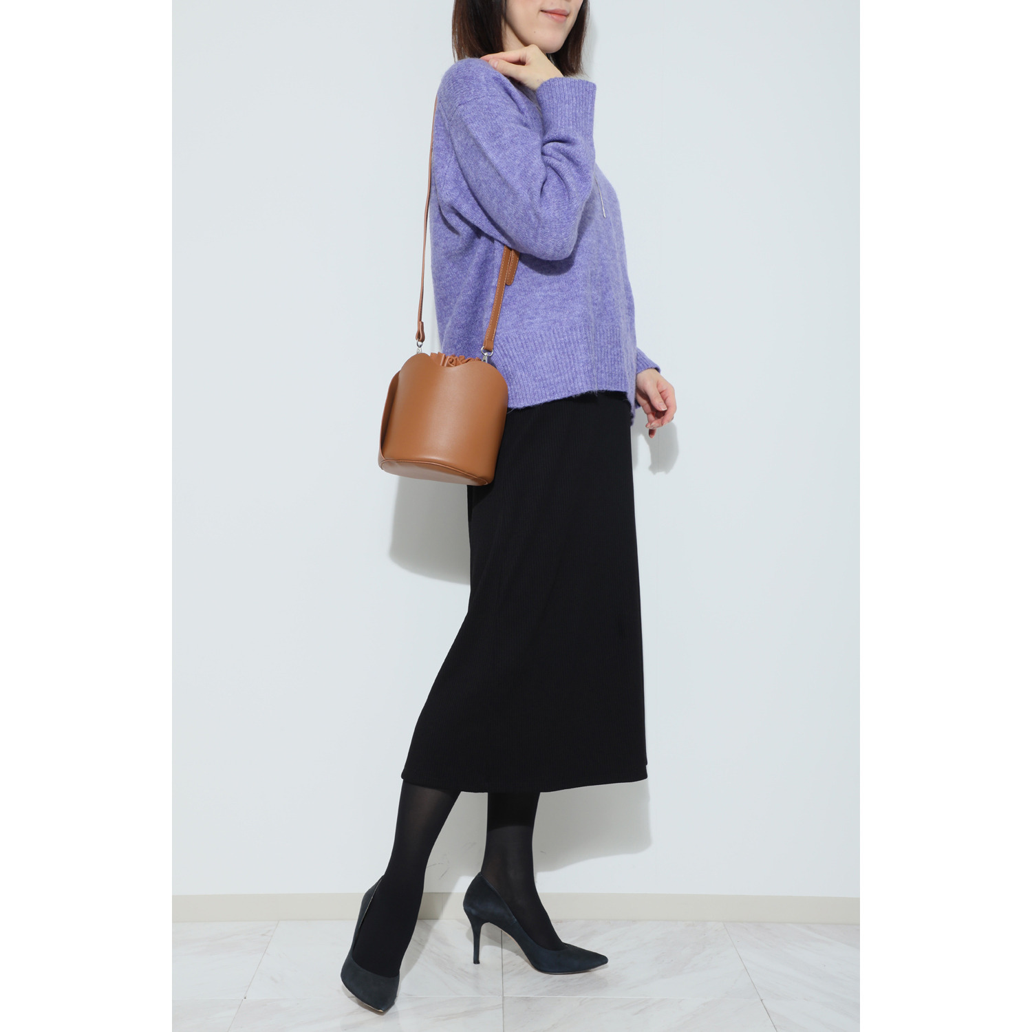 トーチ 編み込みハンドル ドローストリングバッグ