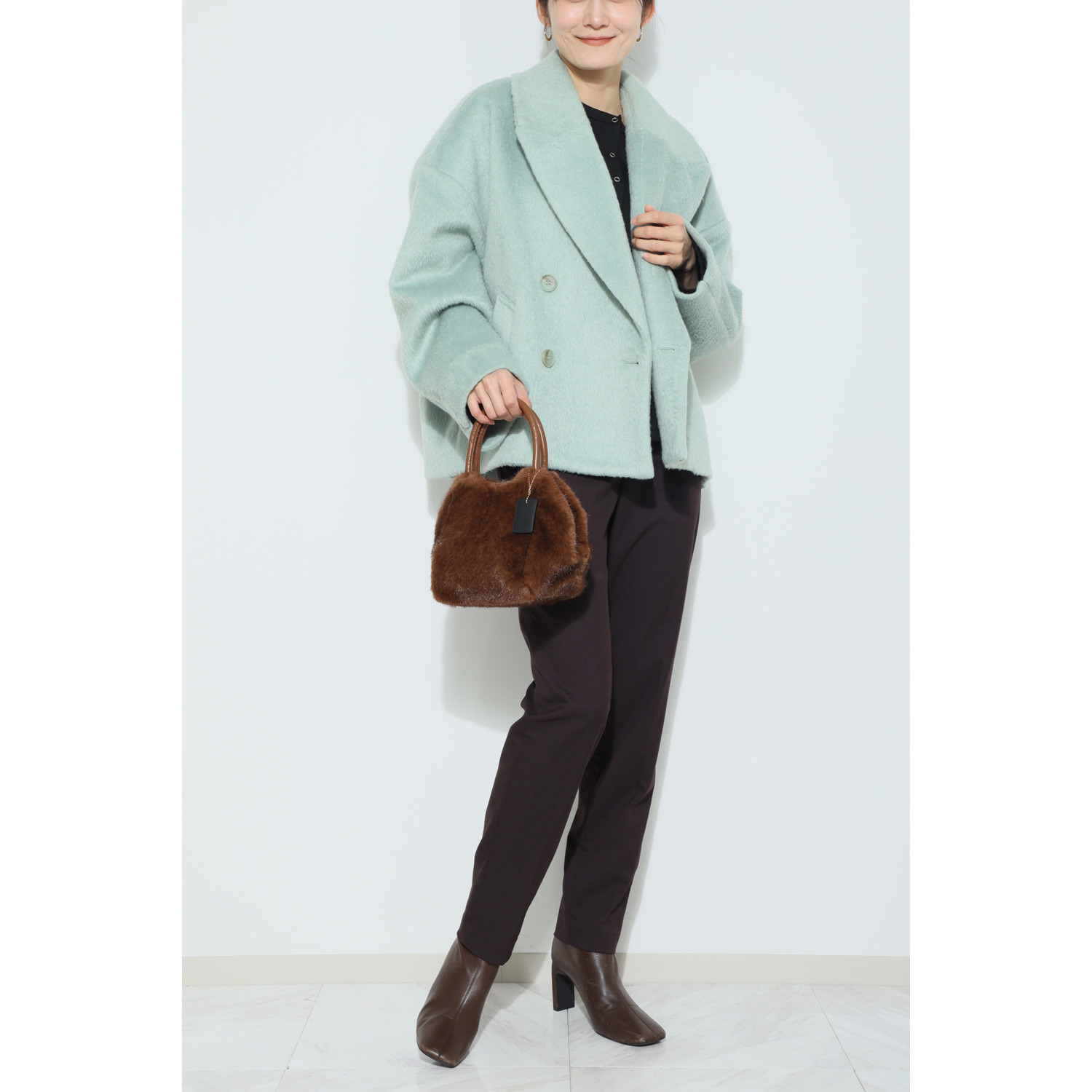 トーチ フェイクファー ミニバッグ