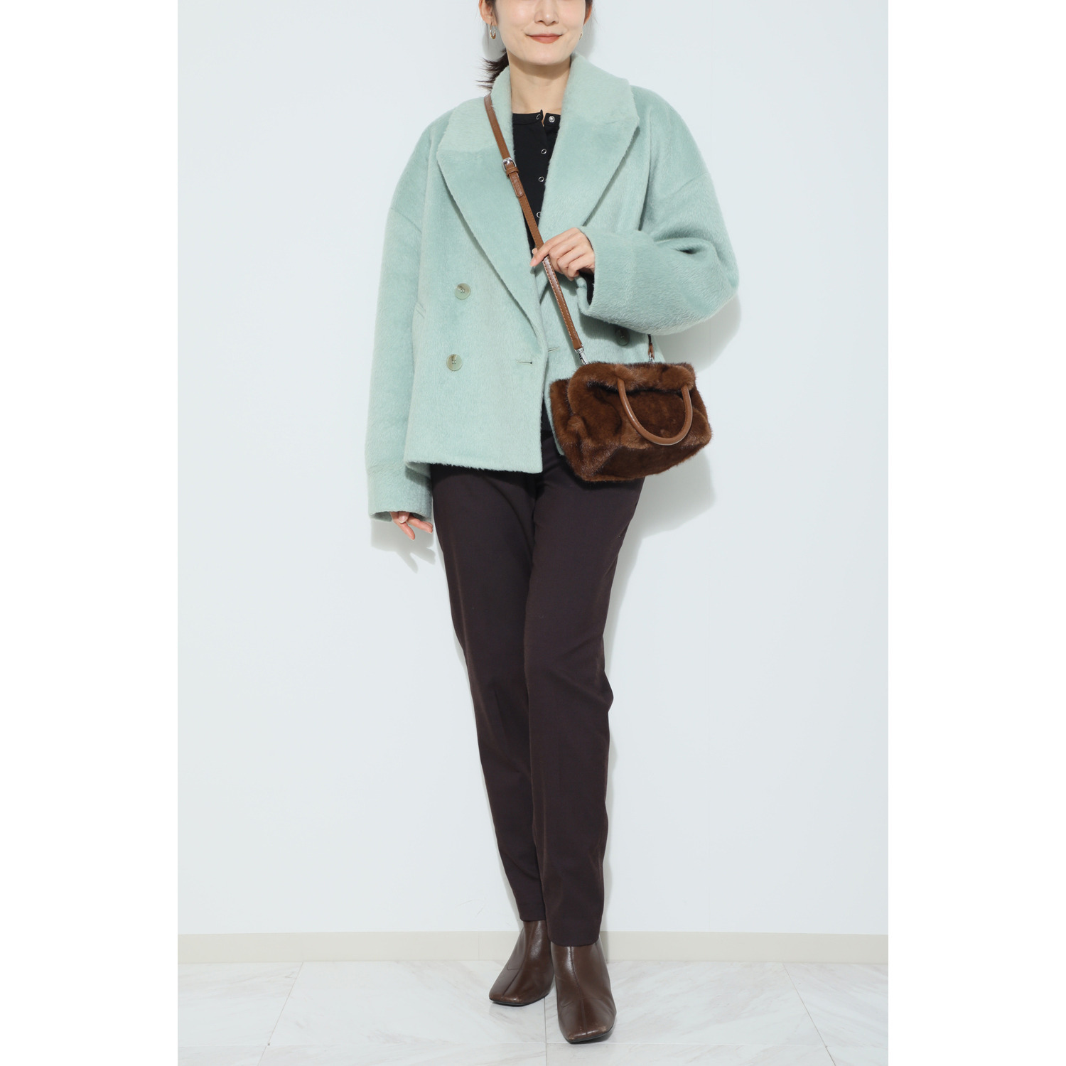 トーチ フェイクファー ミニバッグ