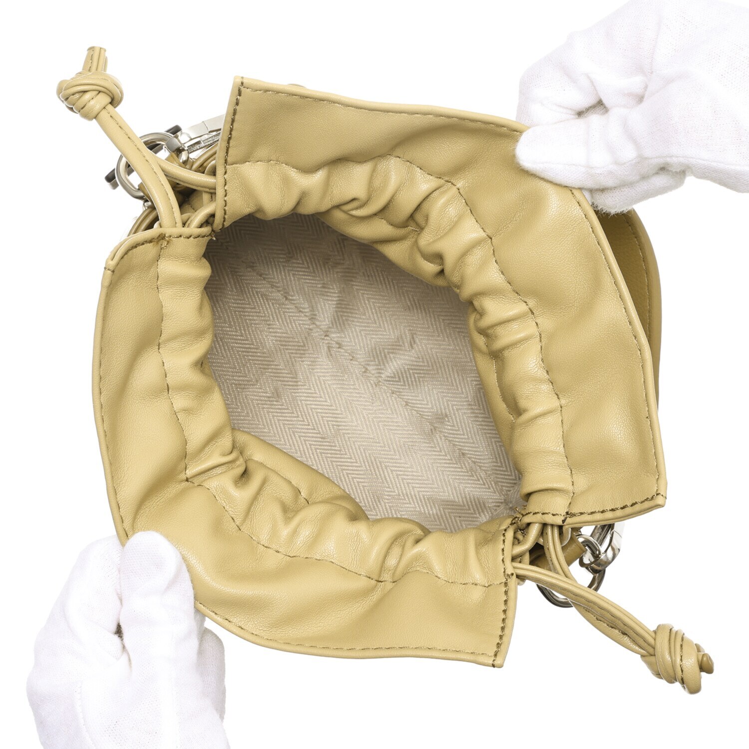 トーチ 編み込みデザイン ドローストリングバッグ