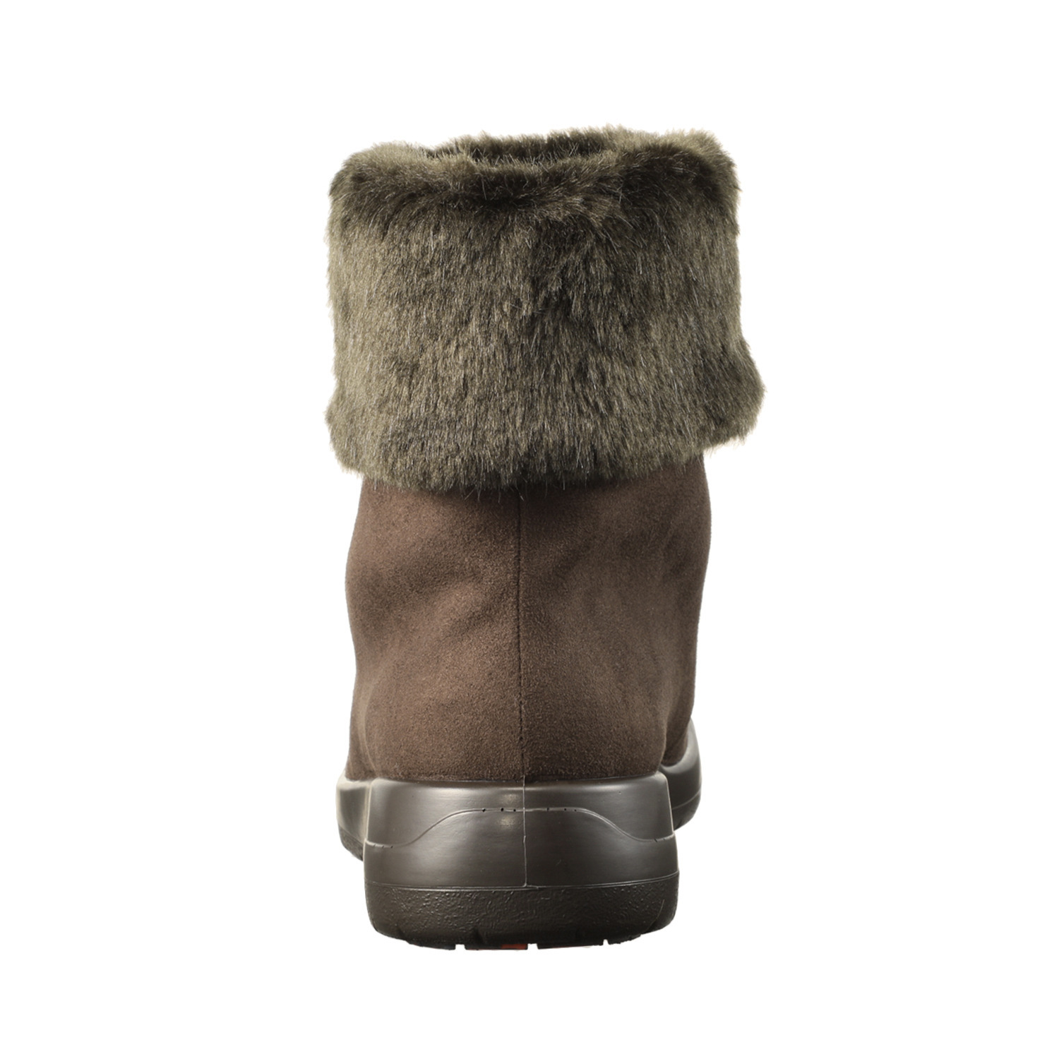 トップドライ スエード調 ファー付ショートブーツ