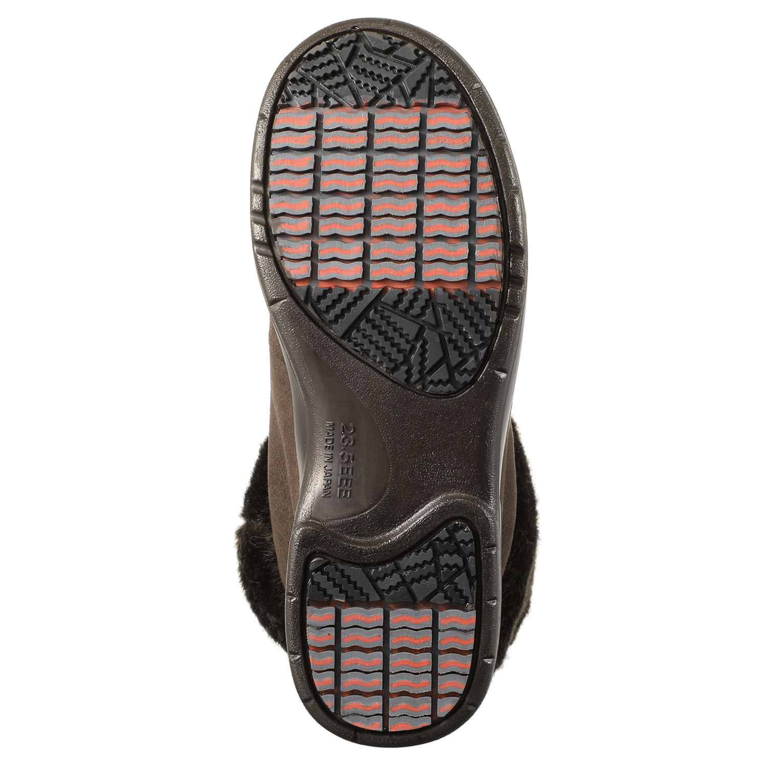 トップドライ スエード調 ファー付ショートブーツ