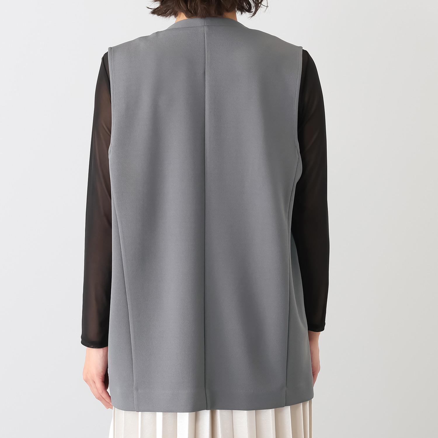 エアリーフェアリー ストレッチカルゼ 着回しスタイルアップジレ