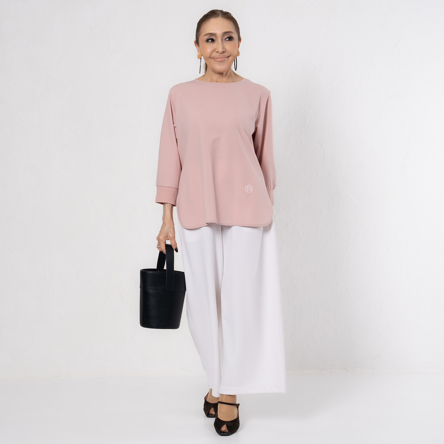 エアリーフェアリー きれいめクルーネック ラウンドヘムプルオーバー